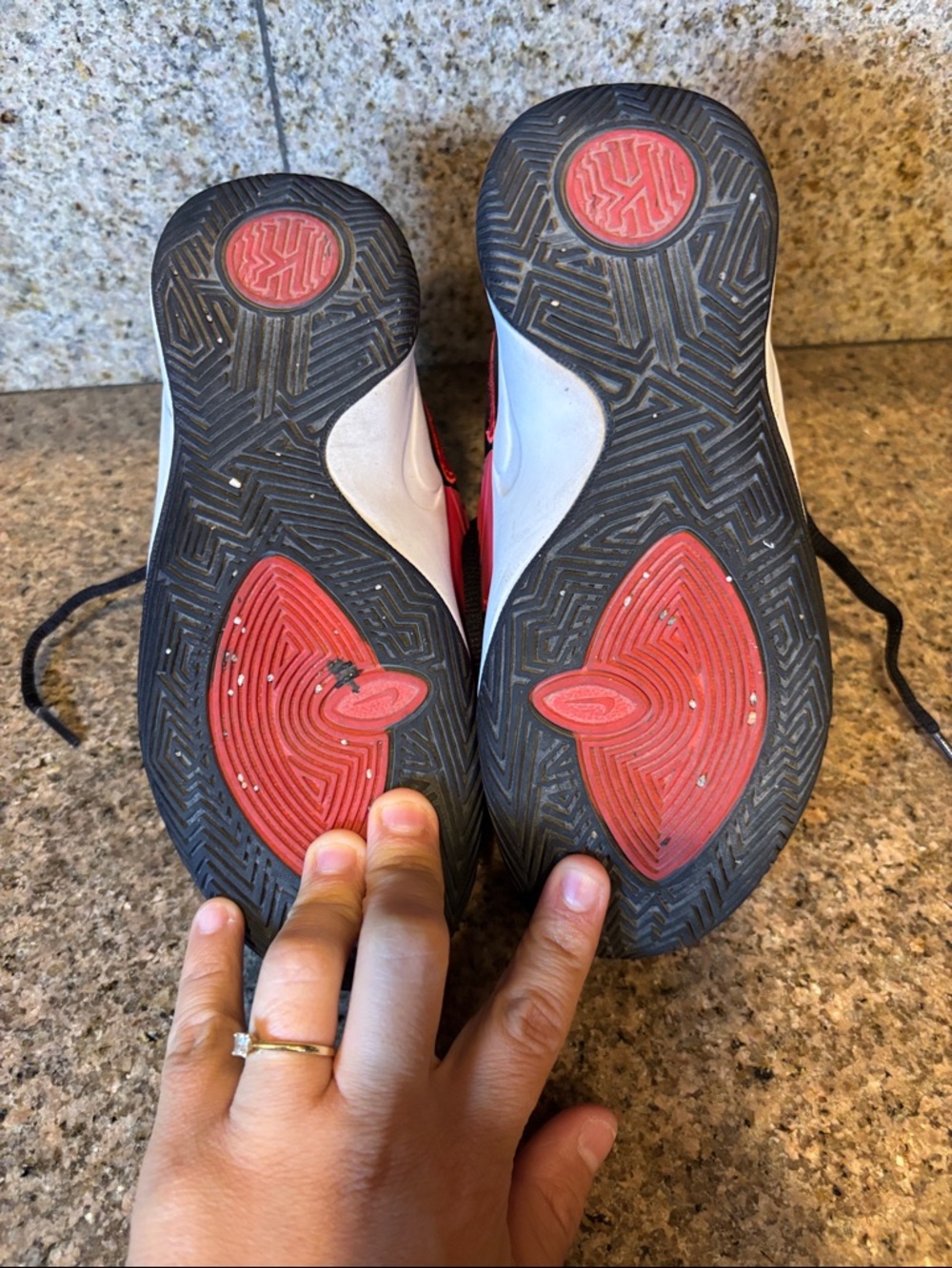 Nike Kids Red and Black Low-Top Basketball Sneakers - Picture 11 of 11